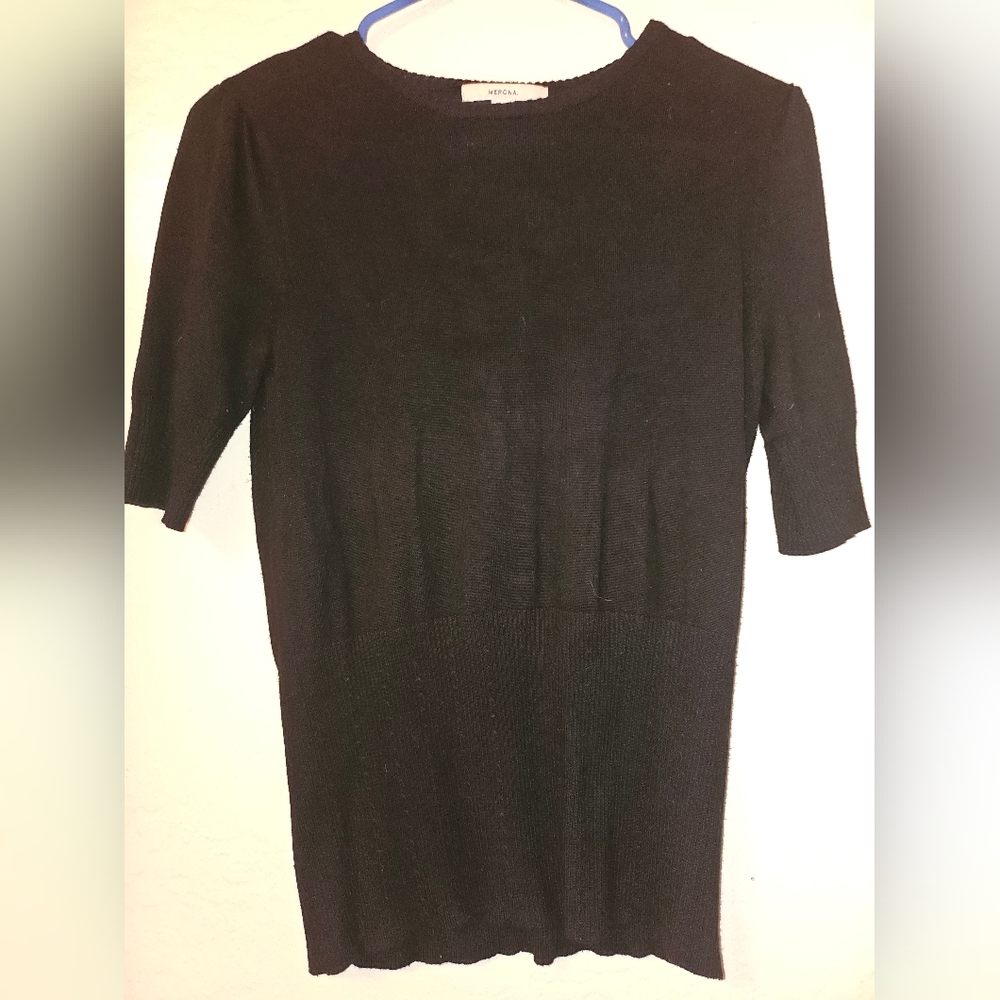 Merona Black Ribbed Sweater - Picture 2 of 4